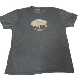 Eddie Bauer Gray Graphic T Shirt Men XL Outdoor Casual Lightweight